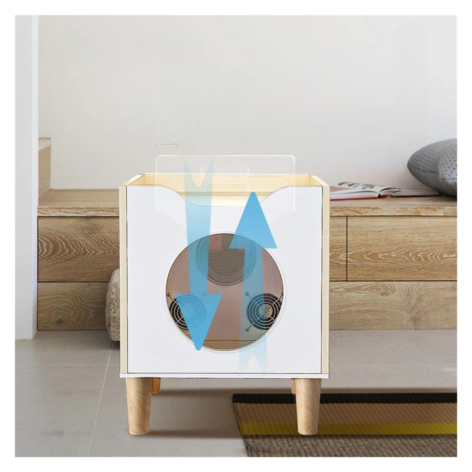 Asciugacapelli Professionale in Legno for La Toelettatura degli Animali Domestici, Completamente Automatico, Intelligente for Casa, Asciugatura Turbo, Forniture for Gatti Asciugatura Rapida