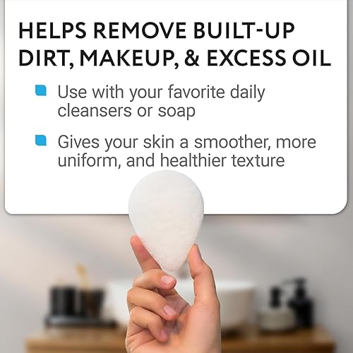 Miniatura 5 de Paquete de 10 esponjas faciales para limpieza diaria profunda y exfoliación regular, esponjas exfoliantes regulares de estilo Buf Puf, ideales