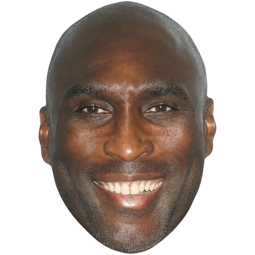 Celebrity Cutouts Lifelike Sol Campbell (Smile) Celebrity Mask, Flat Card Face, Fancy Dress Mask