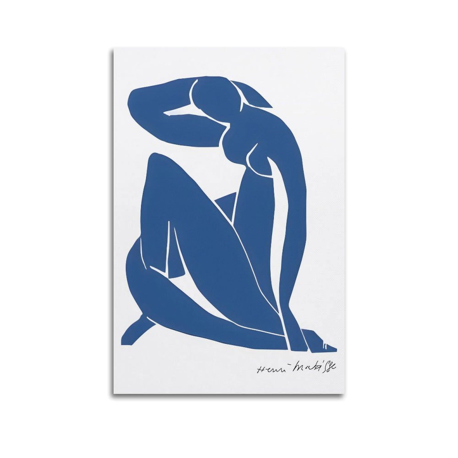 Jocrynsi Unframe-Style Henri Matisse Blue Nude Print Vintage Modern Minimalist Posters Aesthetic Canvas Wall Art Print Home Decor For Bedroom Living Room20x30inch(50X75cm)