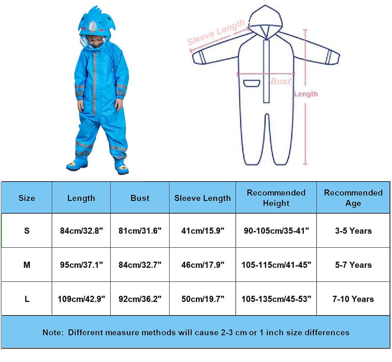 Impermeable Chaquetas Lluvia Capucha Niña Niño Chubasqueros Infantil Traje de Lluvia Mono Grande Poncho Escuela Running Reflectante Capa Unisexo Amarillo Azul Rosa Verde 3-10 años