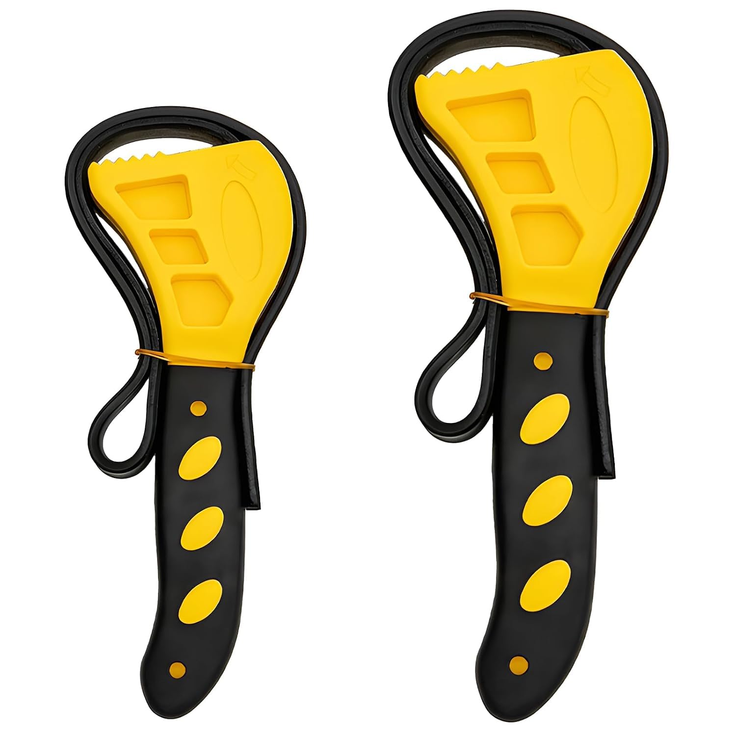 2-Piece Adjustable Strap Wrench Set | Rubber Belt Wrench for Oil Filter, Jar Opener, Shower Head & Water Filter | Heavy Duty Non-Slip Multi-Purpose Hand Tool-image-9