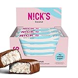 NICKS Coconut Keto Chocolate Candy Bars No Added Sugar 160 Calories, 3.0 Net carbs, Gluten Free Sweets Low carb Candy Snack Bar (Multipack 15x40g)