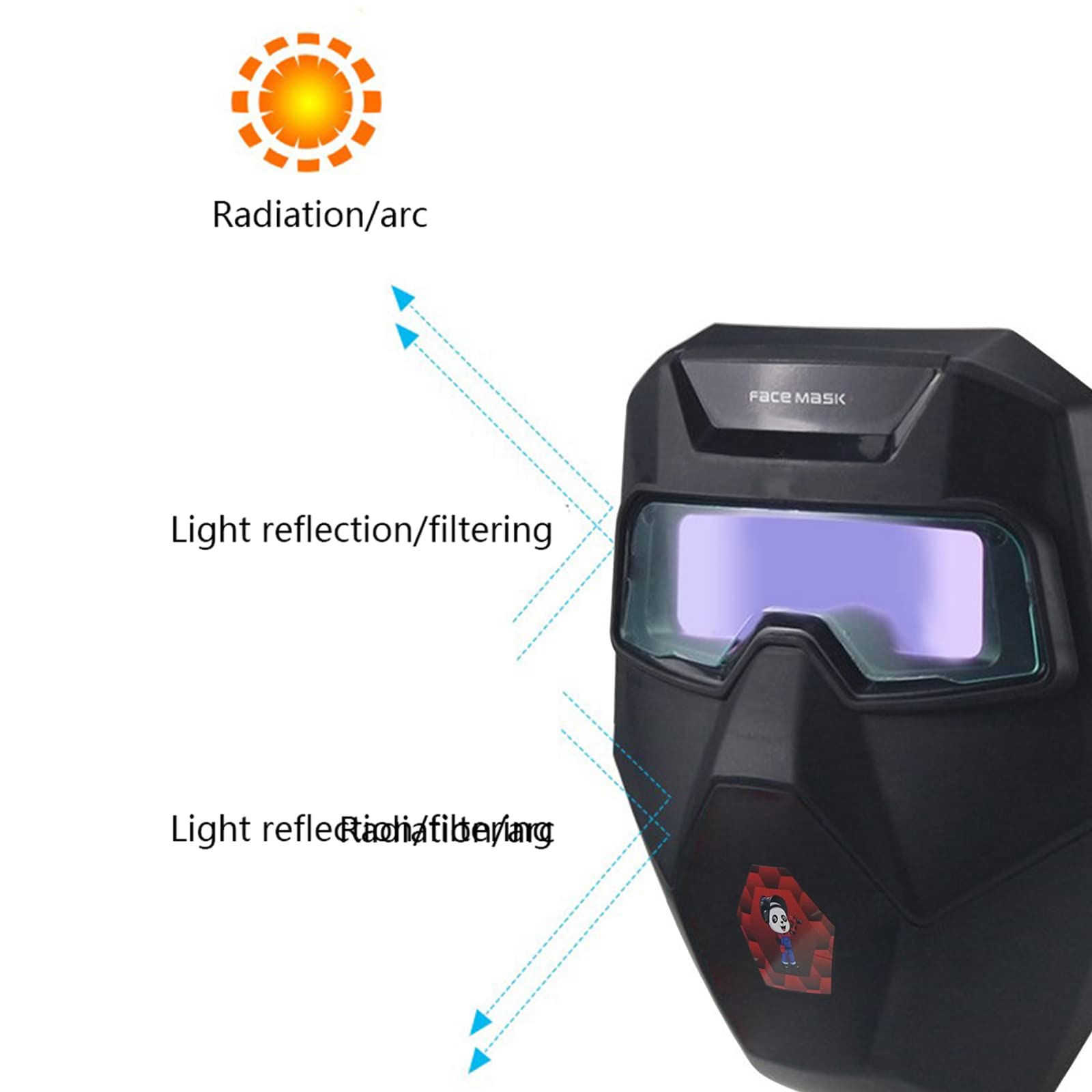 Occhio Professionale Oscuramento Automatico per Protezione Occhiali PC Grande Finestra Alta Definizione per TIG MIG Taglio al Plasma Accessori Kit e Strumenti