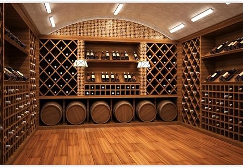 Miniatura 4 de Laeacco Bodega de vino francesa Backdorps 10x6.5ft Fondo de fotografía de vinilo de madera para almacenamiento de vino tinto champán Celebración