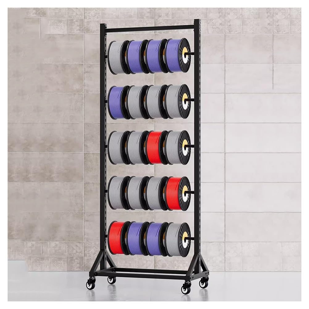 Amazon.com: zktoermn Wire Spool Rack with Wheels, Rolled Steel