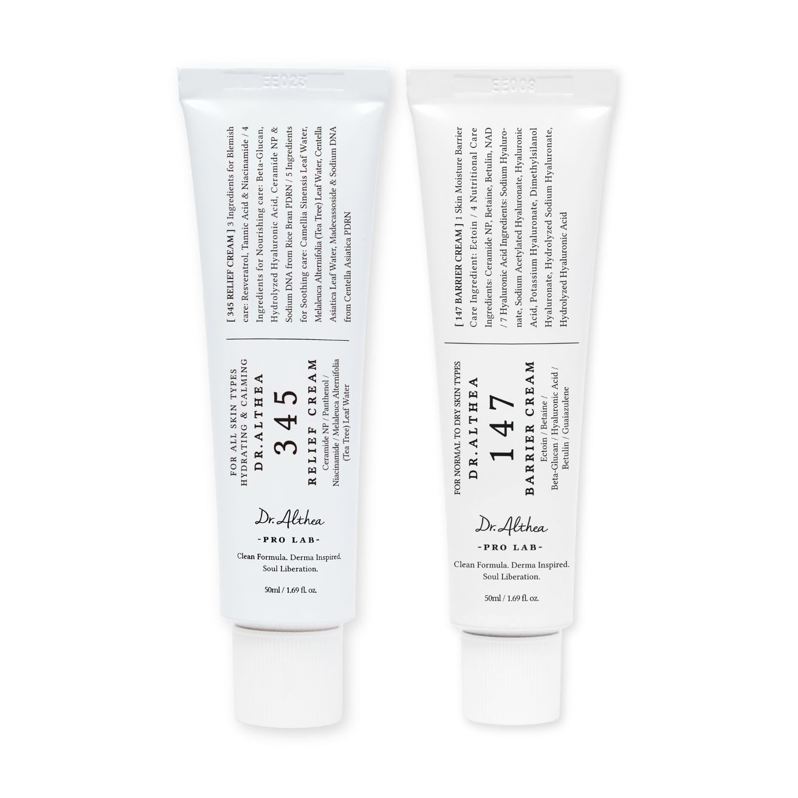 Dr.Althea Dual Cream Set | 345 & 147 Cream | Daily Soothing Recovery & Skin Barrier Care for All Skin Types | Korean Vegan Skin Care Set
