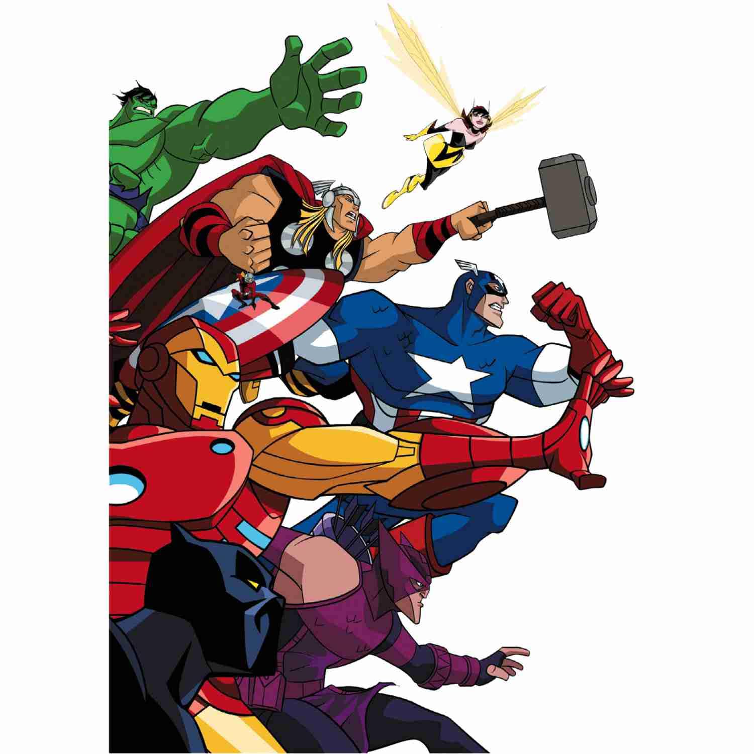Marvel Avengers Wall Sticker – Superhero Vinyl Wall Poster – 20x24 Inch Self-Adhesive PVC Décor – Watercolour Style Cartoon Hero Art for Kids Bedroom, Study Room, Office, Play Area-image-20