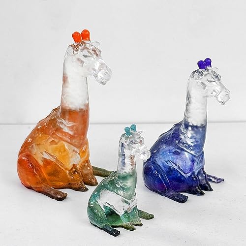 Miniatura 4 de RESINWORLD Juego de 3 tamaños 3D molde de jirafa, molde flexible de silicona para resina, yeso, arcilla, vela