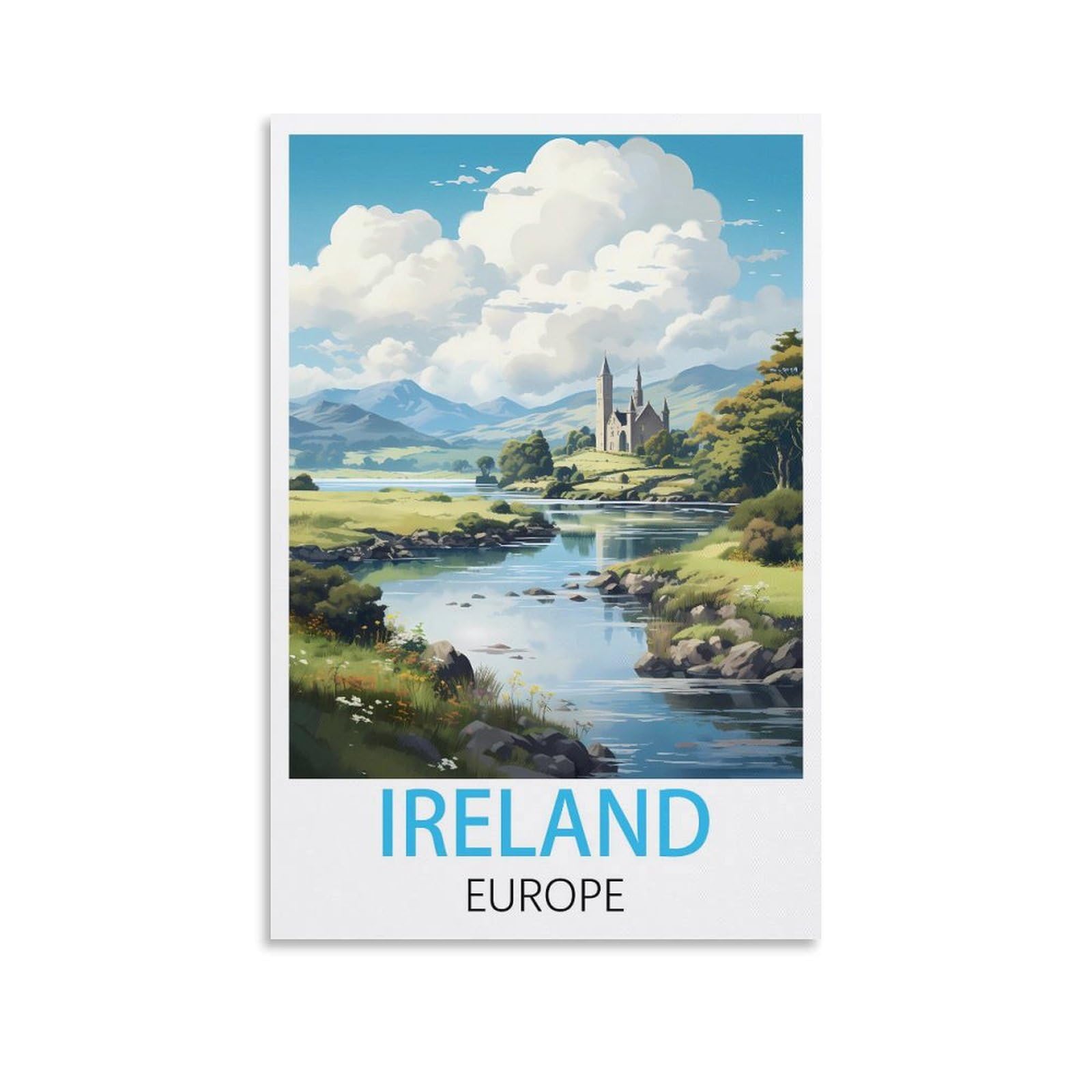 Metal Tin Sign,Ireland Europe Art Plaque Poster Wall Decor for Home Tool Room Bar Club Restaurant Cafe 15x30cm
