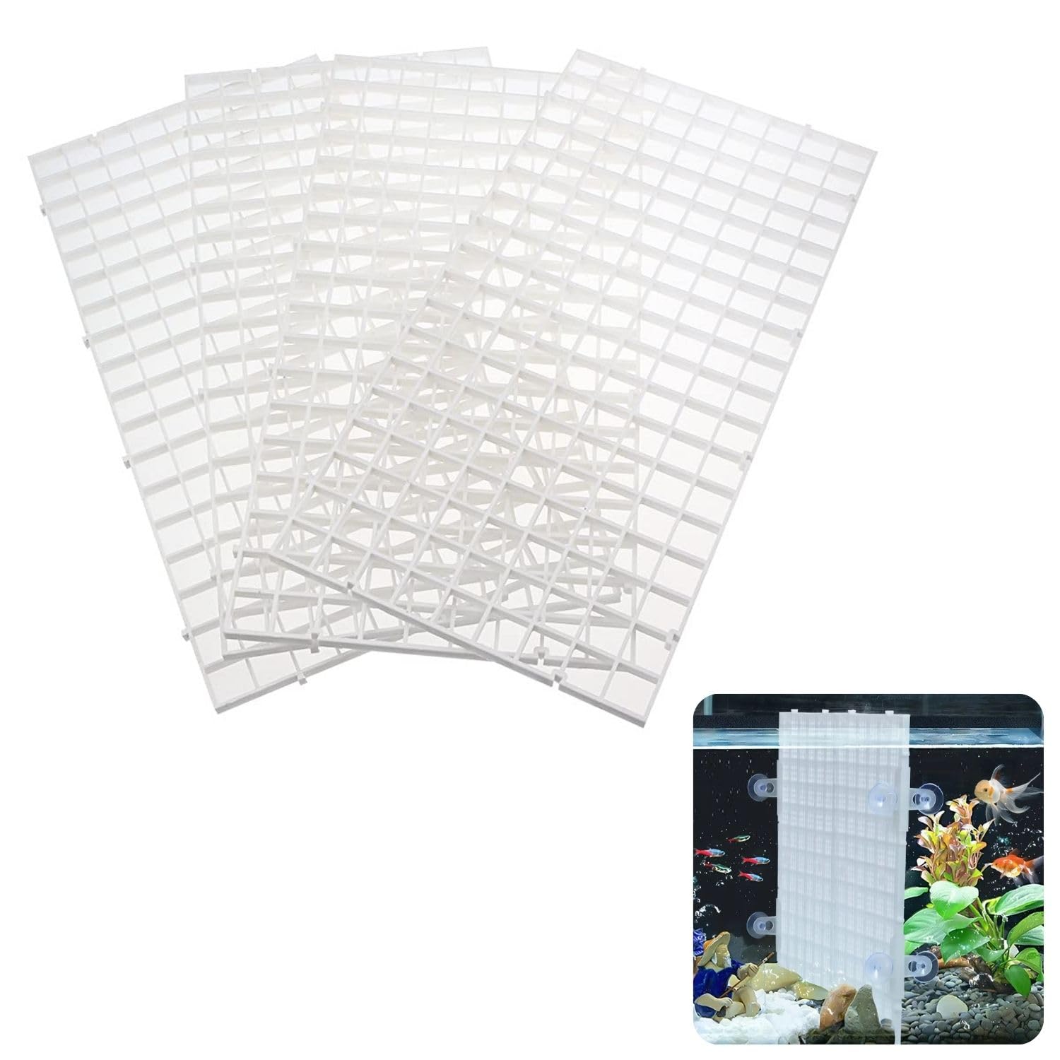 VAYINATO® White (2 Pcs Egg Crate & 2 Pcs Divider Clip) Fish Tank Plastic Divider Panel Separator Grid Isolation Board, Fish Tank Divider Filter Egg Crate Bottom Tray (Size : 30*15cm) By Petzlifeworld (B0CRPCM5S5) Amazon Price History, Amazon Price Tracker