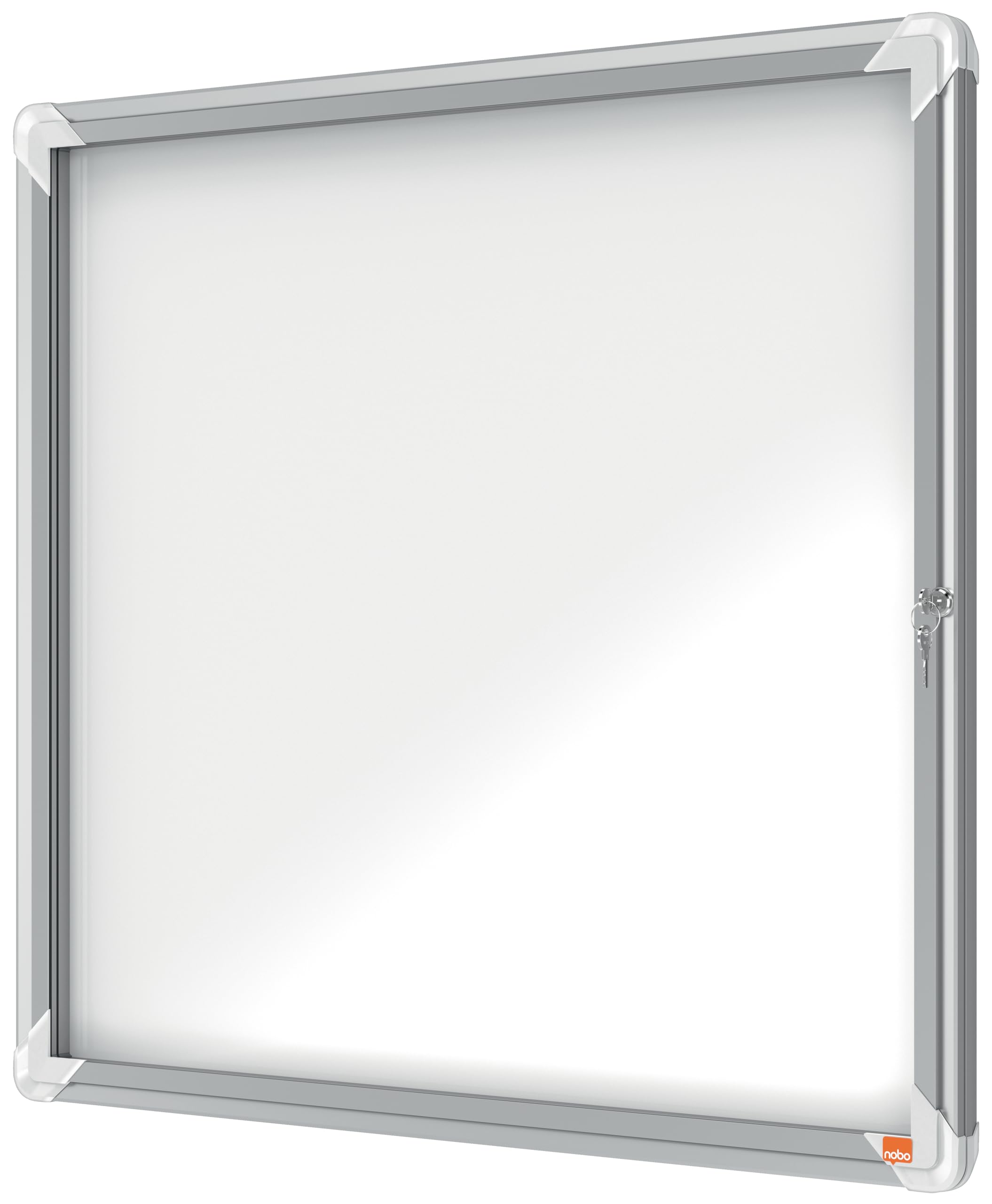 Nobo, Vitrine d'extérieur, Certifiée NF Collectivité et Education, Fond magnétique, 6xA4, 709x668 mm, Porte battante, Gamme Premium Plus, 1902578