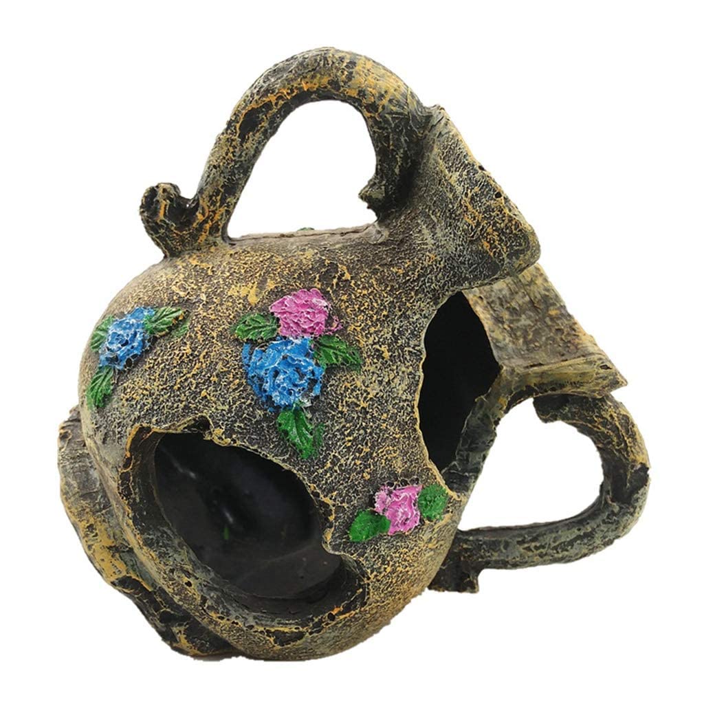 Escondite para acuarios, paisajismo para acuarios, decoración de hábitat, escondites para Tortugas, lagartos y Peces, Cueva para Reptiles, Accesorios para Cajas