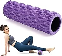 Zmarthumb 15 Inch Foam Roller Deep Tissue Massager for Myofascial Release, Yoga, Pilates, Stretching - Purple