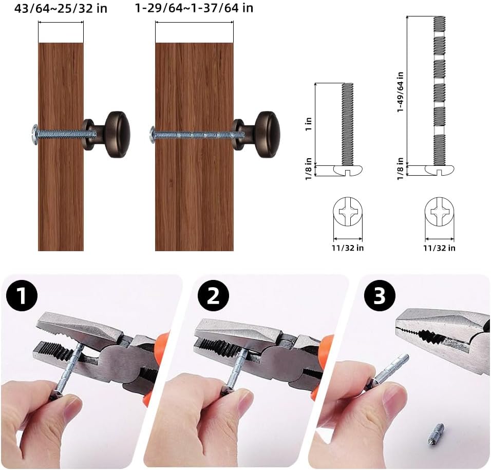 Brushed Bronze Solid Alloy Cabinet Knob Soft-Touch Color 30 Pack Round Knurled Cabinet Handle Hardware Drawer Pulls (30, Soft-Touch Brown)