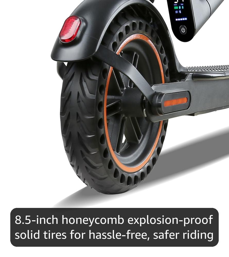 Electric Scooter, 500W Motor, Up to 17-20MPH &19-21 Miles, Commuter Escooter, Foldable E-Scooter for Adults with APP and Dual Braking System Escooter（Orange/Grizzly/Black）