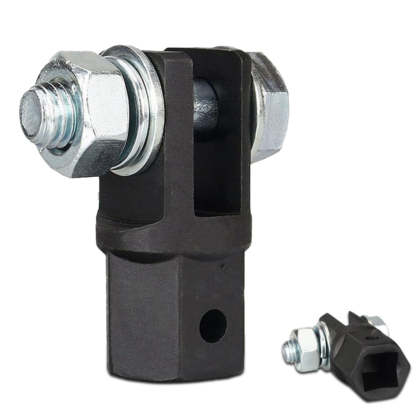 Pack-1 Scissor Jack Adapter, 1.9 Inches x 0.7 Inches Jack Tools Kit, Scissor Jack Connector, Chrome Vanadium Steel Jack Accessories, Universal for Most Cars, Trucks and Vans (Black)