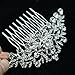 SEPBRDIALS Rhinestone Crystal Hair Comb Pins Women Wedding Hair Jewelry Accessories FA2944 (Silver)