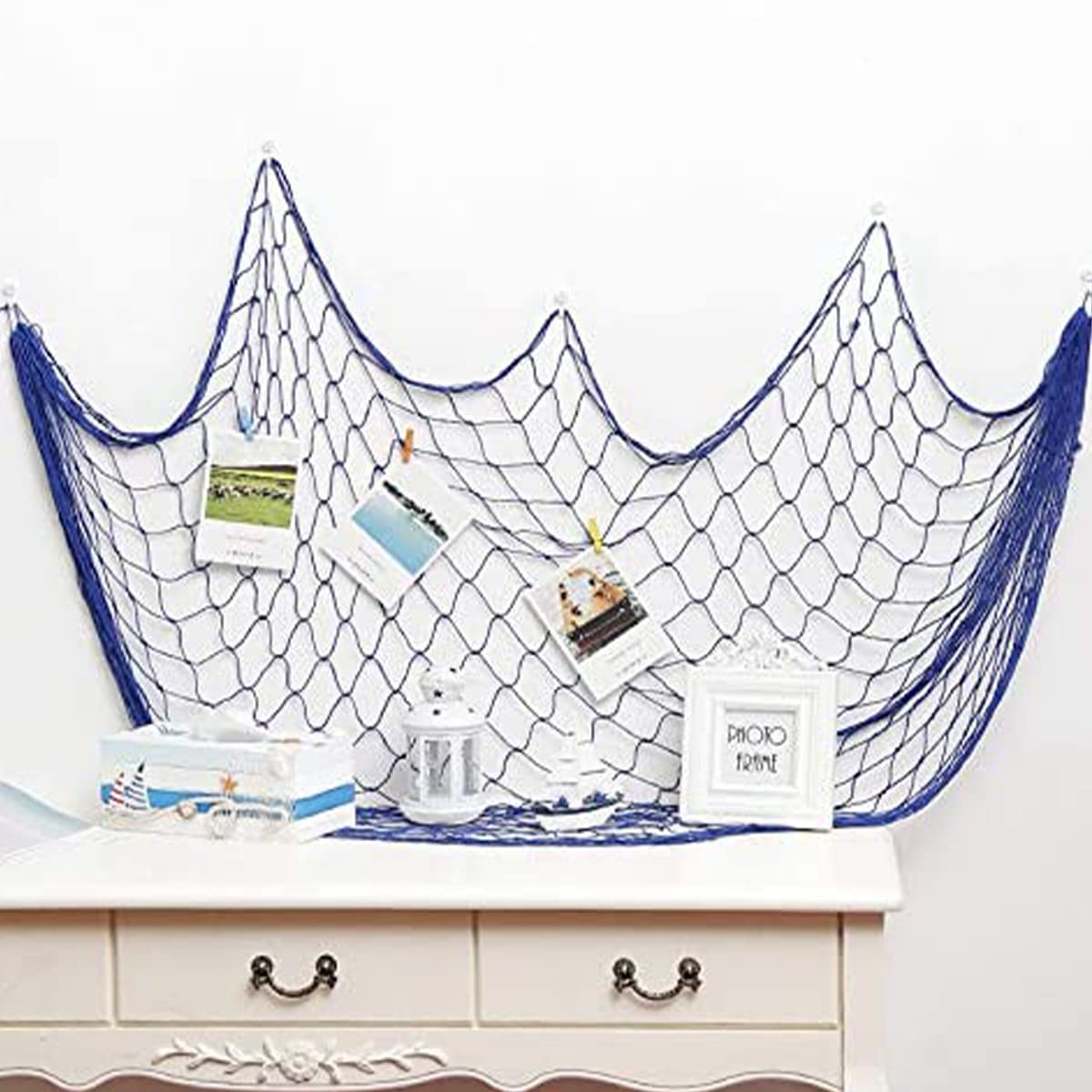 Filet De Pêche Décoratif Style Plage Avec Coquillages - Décoration