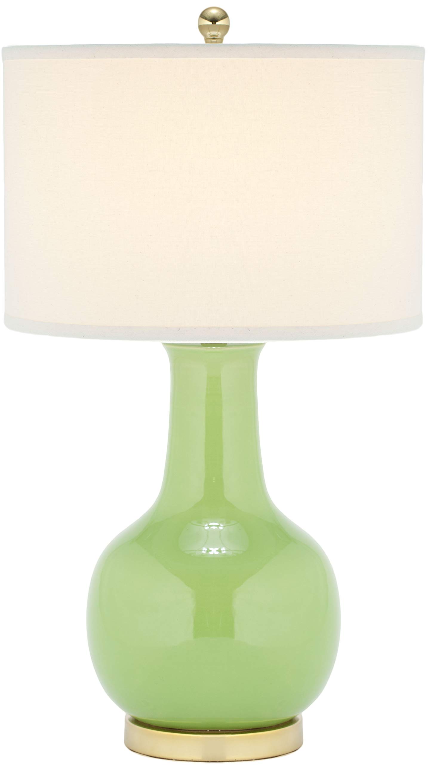 SAFAVIEH Lighting Collection Paris Modern Green Ceramic 28-inch Bedroom Living Room Home Office Desk Nightstand Table Lamp LED