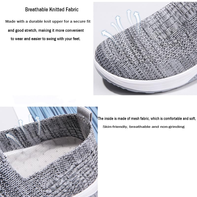 Women's Orthopedic Mesh Air Cushion Walking Shoes Slip-on Platform Casual Wedge Rocker Sneakers Light Breathable Arch Support Diabetic Nursing Nurse4