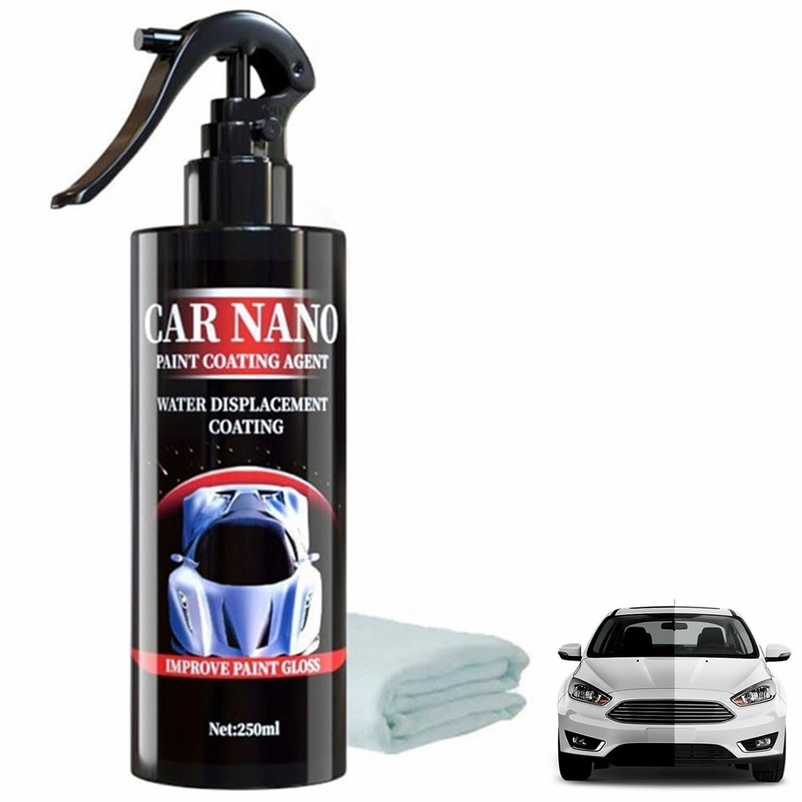 Nano Car Scratch Removal Spray,Fast Repairing Scratch Spray,Polish Nano Coating Agent,250 ml