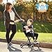 Evolur Cruise Rider Stroller with Canopy and Twin Connector for Tandem Use, Lightweight Umbrella Stroller with Compact Fold - Noir Black