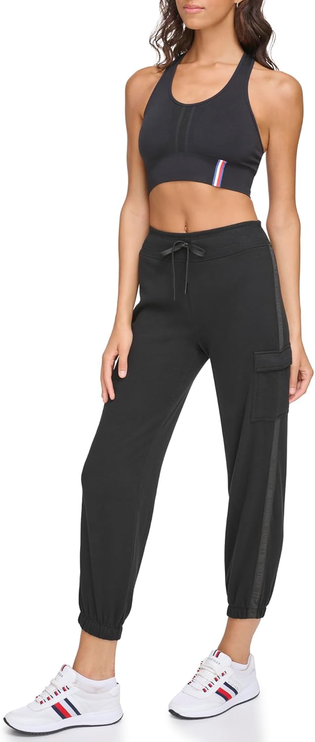 Tommy Hilfiger Women's Side Tape Cargo Fleece Jogger - Image 6