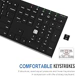 Arteck Clavier Sans Fil 2.4G Acier Inoxydable Ultra Fin Clavier Pleine Taille avec Pavé Numérique pour Ordinateur/Bureau/PC/Portable/Surface/Smart TV et Windows 10/8/7 Batterie Rechargeable Intégrée