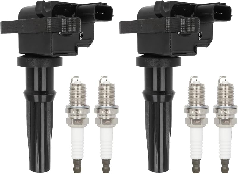 Kit de bobinas de ignição ECCPP UF285 com velas de ignição de irídio para Kia Magentis e Optima 2.4L – 2 bobinas e 4 velas