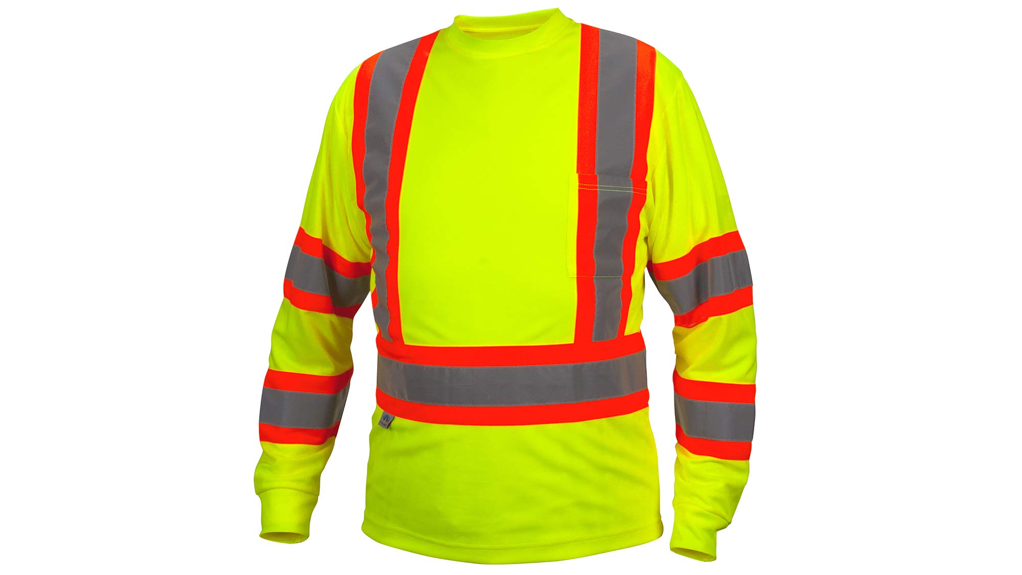 Pyramex RCLTS3110X4 RCLTS31 Series Long Sleeve T-Shirts Long sleeve moisture wicking t-shirt in lime - 4X large