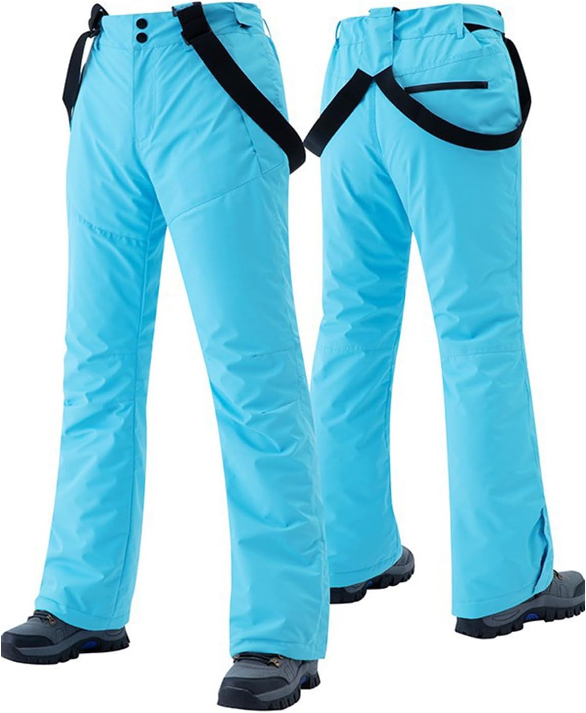 Unisex Snow Bib Pants for Women Waterproof Insulated Windproof Insulated Overalls Pants Outdoor Snowboard Pant