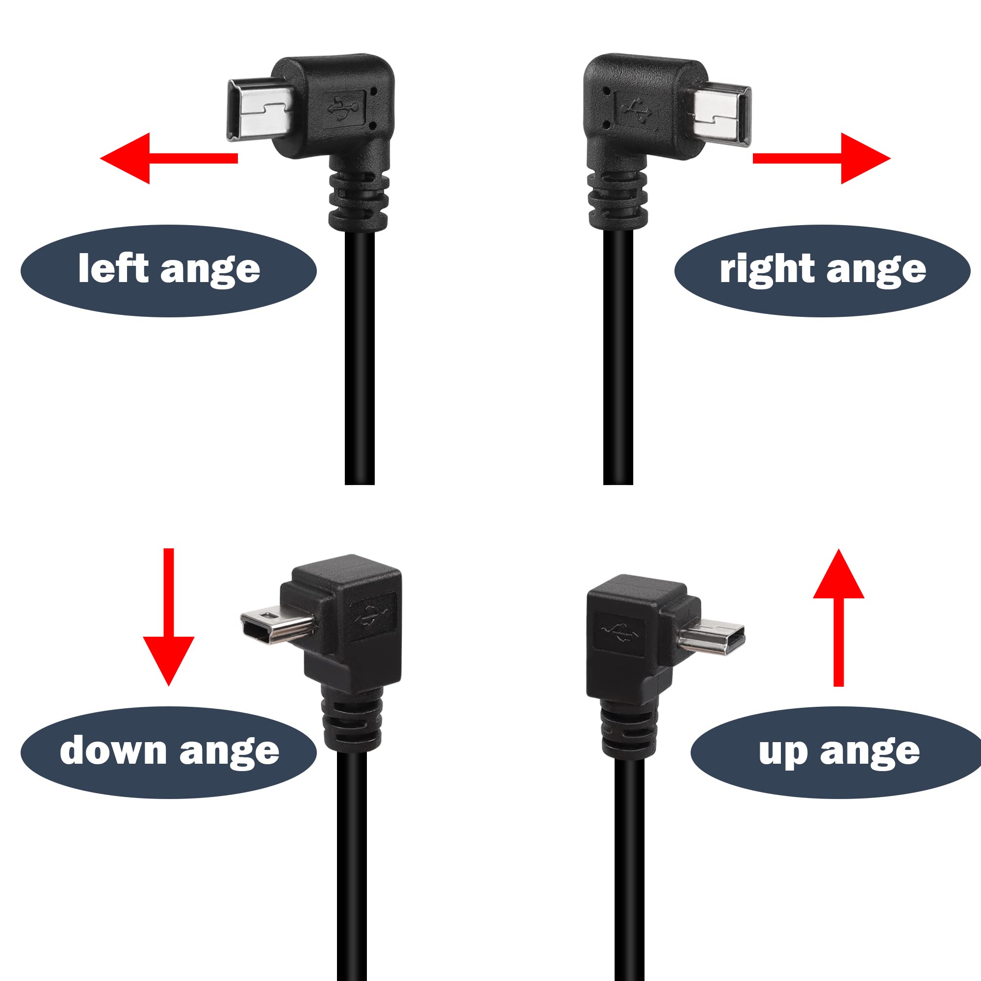 Cavo Micro USB 5pin A USB B Femmina – Angolo Sinistro 90° Per Montaggio Pannello