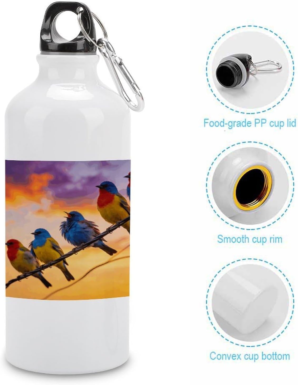 Insulated Sports Water Bottle Leakproof Flask for Travel Gym image 5