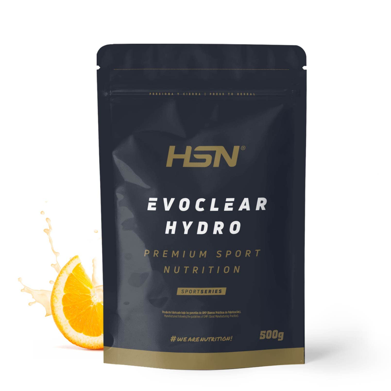 HSN Clear Whey Evoclear Hydro | Naranja 500g | Aislado de Proteína Hidrolizada de Suero de Leche | Textura Muy Ligera | No Incluye Dosificador | No-GMO, Vegetariana, Sin Gluten ni Soja