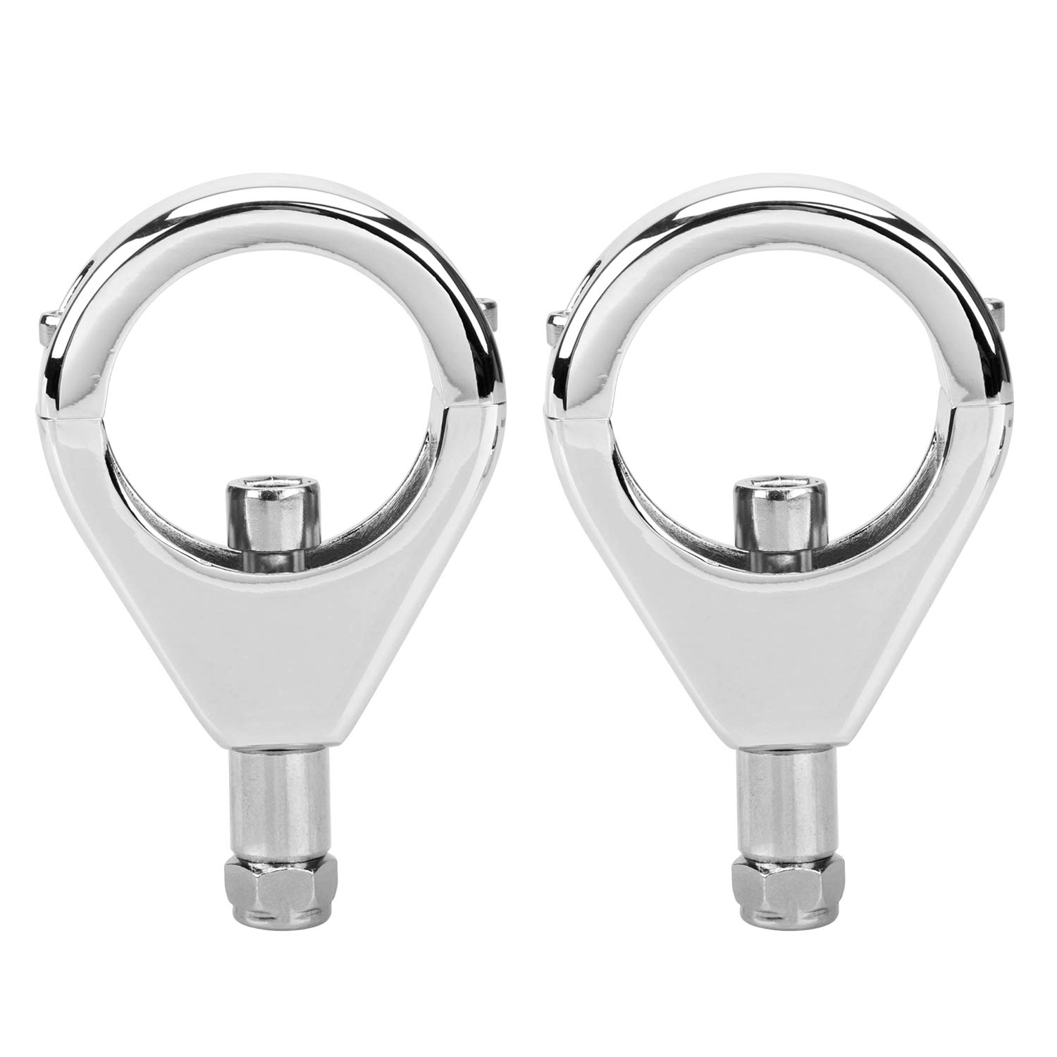 Bid4ze Chome Motorcycle Fork Clamp Turn Signal Clamps For Harley Softail Fat Bob Street Bob Mount Bracket 49mm Fork Tube