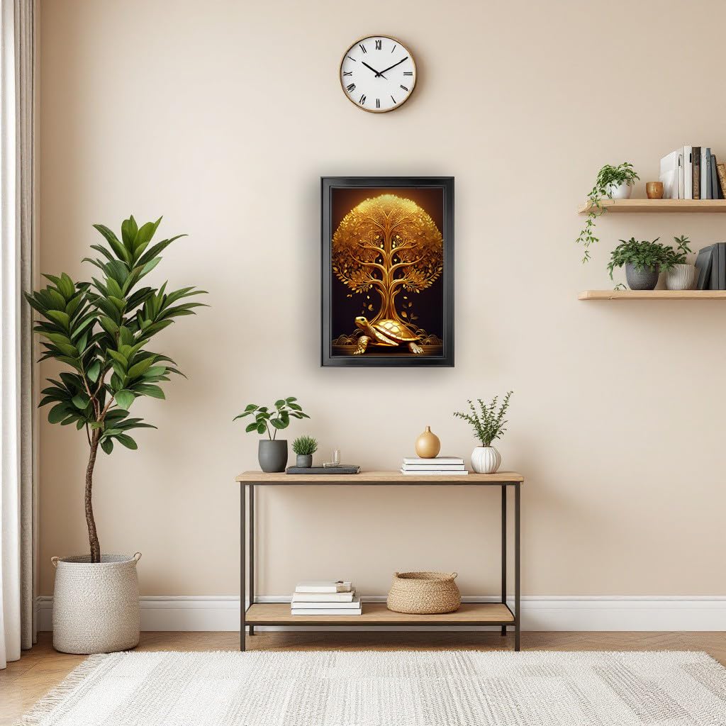 Vastu Money Tree Wall Painting - Bring Good Fortune -3