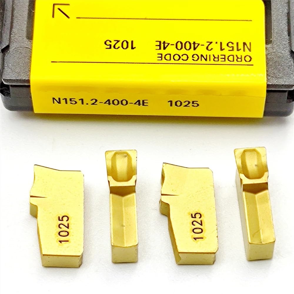 10 pezzi Parti metalliche N151.2 200 300 400 4E 1025 1125 | Inserti in metallo duro Fresa Utensile da taglio Taglierina indicizzabile N 151.2(N151.2-300-4E_1025)