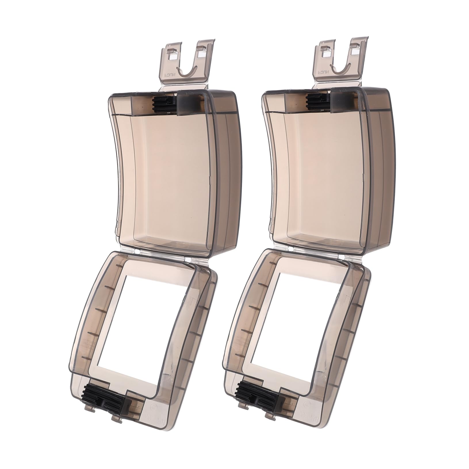 SEWOART 2 Sets Switch Socket Cover Electrical Outlets Protector Power Outlet Socket Cover Plate Single Gang Cover Electrical Outlet Covers Socket Waterproof Protection Outdoor Black PC