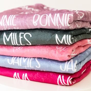 Personalized Name Blanket, Custom Minky Sherpa Baby Blanket, Multiple, Perfect