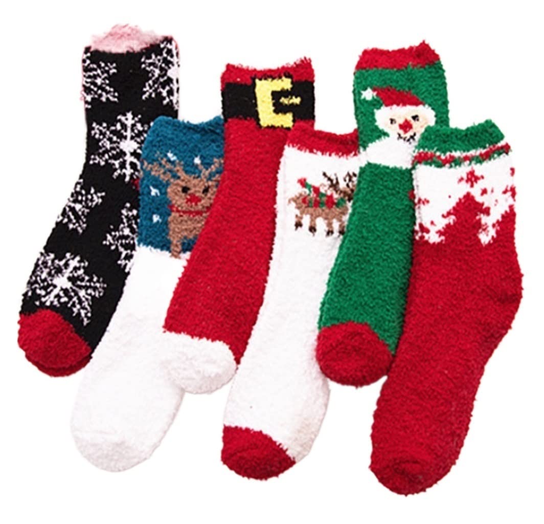 Calzini Morbidi e Termici, 12 Paia Di Calzini Termici Per Donna, Uomo, Natale, Inverno, Calze Calde E Spesse Comode Letto Casa Dormire