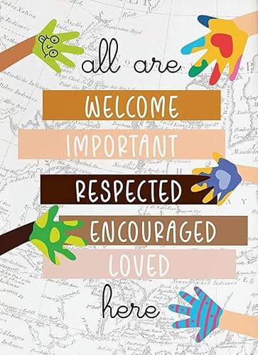 Sitrmgh Sign Equality Poster Kindness Matters All Are Welcome Here,Diversity Poster Positive Classroom Decor Inclusion Classroom Inclusion Diversity Metal S For Outside Home Decor 8X12 Inch