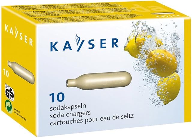 Kayser 8 Gram Soda Chargers- Pack of 10 CO2 Chargers