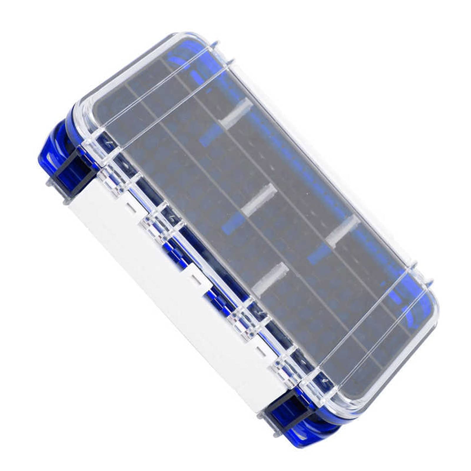 Angelzubehör Angelkoffer-Boxen doppelseitig Tackelkästen Köder Aufbewahrungsfall Angelcontainerbox Multifunktionsköder Organizer Aufbewahrungskoffer Kleinteilebox (Color : Blauw)