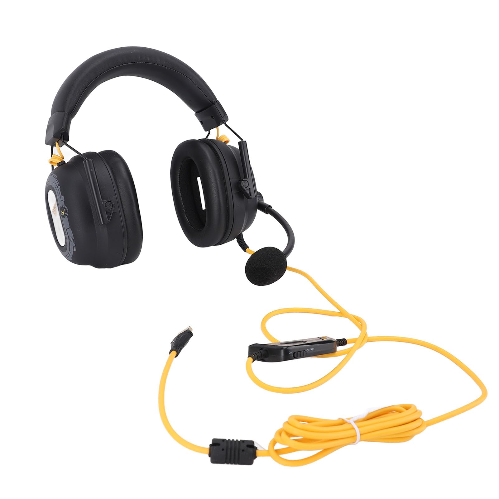 Generic Przewodowy Zestaw Słuchawkowy do Gier z Mikrofonem z redukcją Szumów Dźwięk Przestrzenny HiFi 7.1 Lekkie Słuchawki Nauszne Zapewniające Krystalicznie czystą komunikację 1 X Osłona Mikrofonu