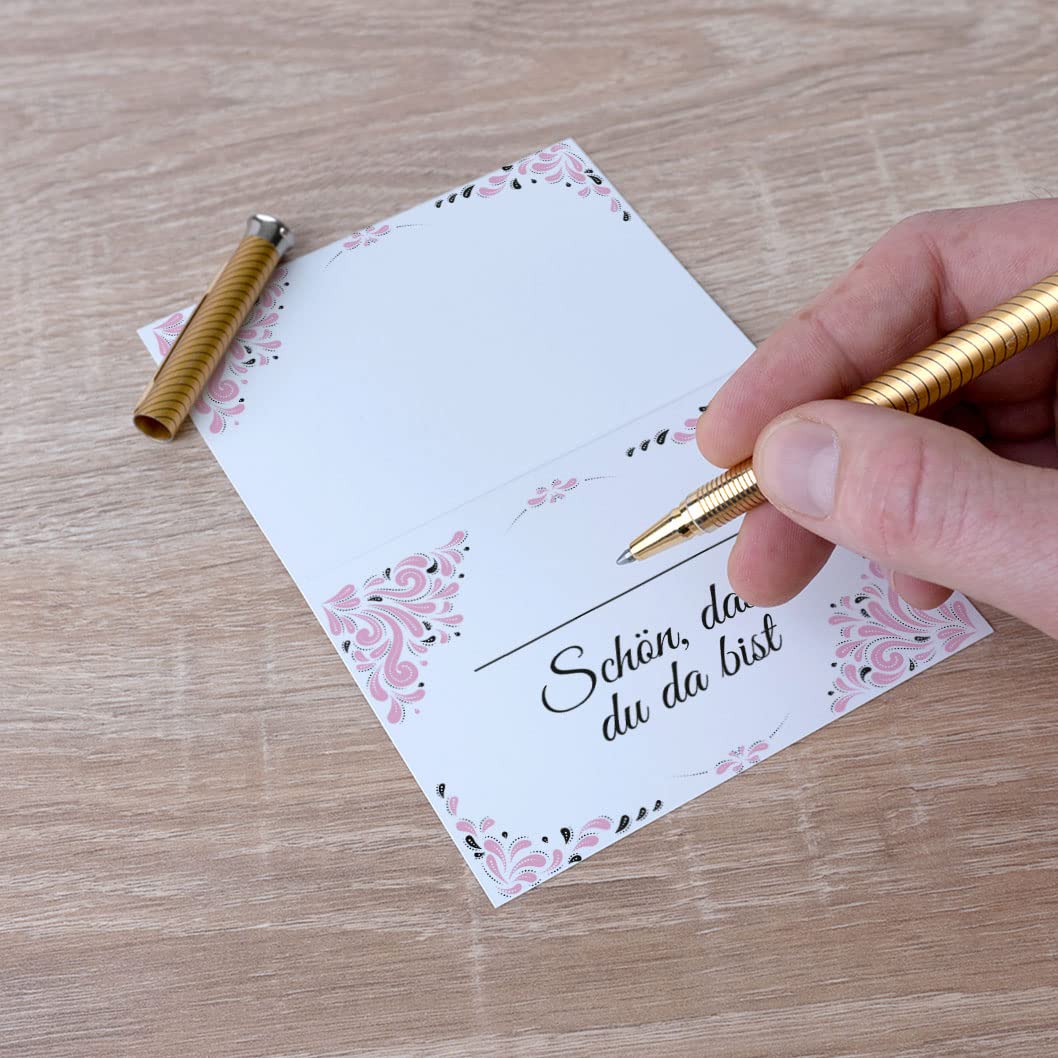 50 Tischkarten A7 Blanko - Für Hochzeit, Geburtstag & Feiern