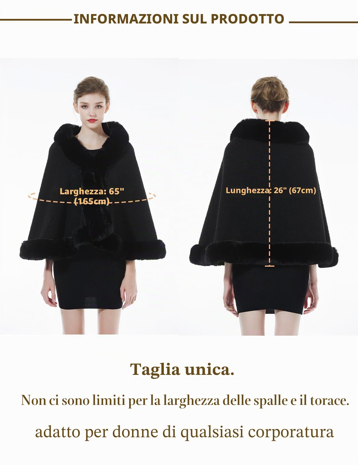 BEAUTELICATE Donna Stola Scialle Pelliccia Sintetica Coprispalle Sciarpa Bolero Calda Elegante per Sposa Damigella Matrimonio Invernale Cerimonia
