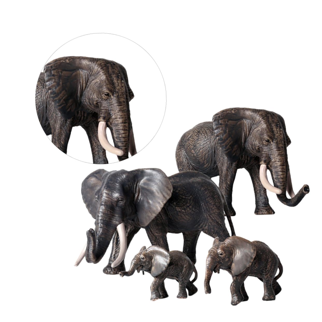 VICASKY Juguete Modelo de Elefante de Juguete Infantil de Modelo Animal de Figura de Elefante para Jugar y Aprender