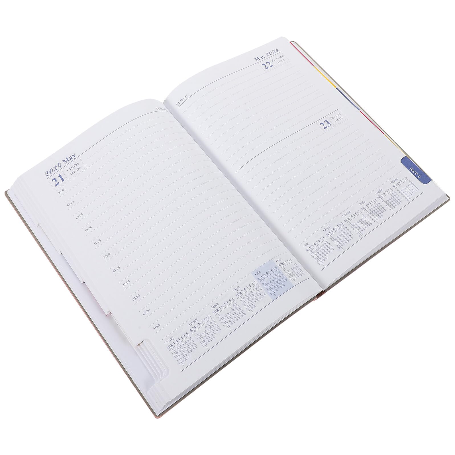 5 Piezas Planificador Diario Cuaderno de Notas Inglés Agenda Escolar Días Rosa para Estudiantes Oficina y Organización