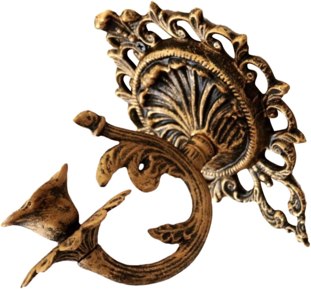 Alipis Rustic Iron Wall Sconce Candle Holder for Pillar Candles and Tealights Antique-Style Cast Iron Design for Living Rooms Bedrooms and Dining Areas
